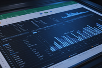 Screen with data